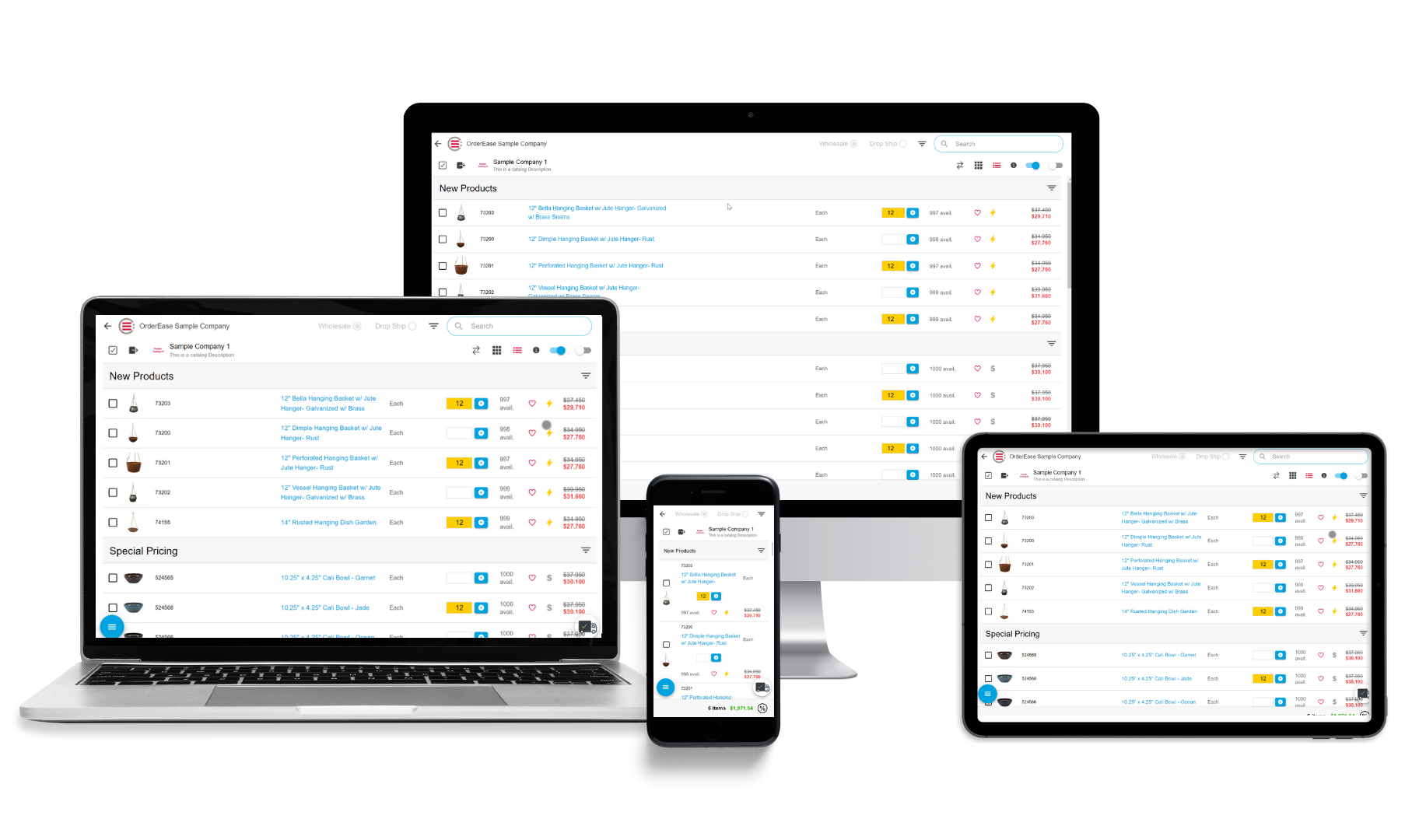 OrderEase Sales Interface and Sales Rep App