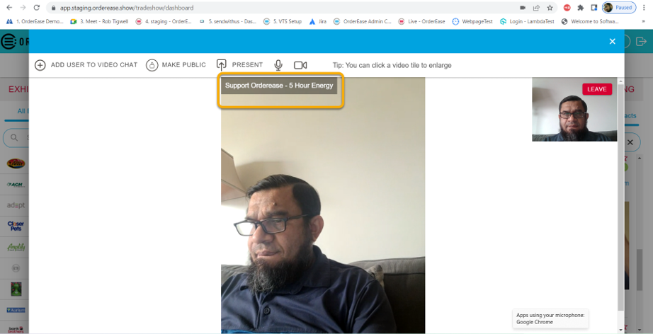 Participant identification on screen during video calls